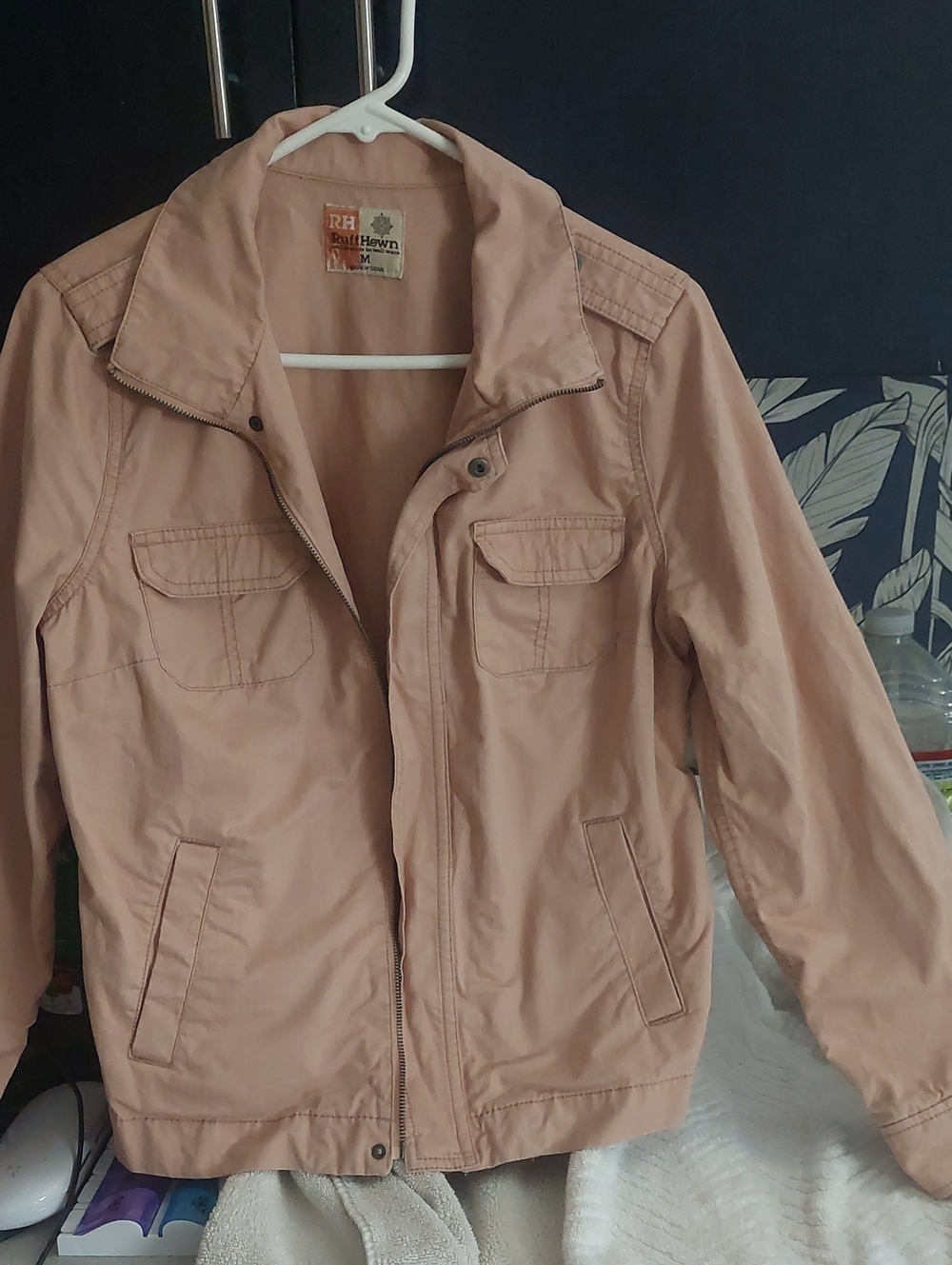 Ruff Hewn Dusty Blush Utility Jean Jacket
